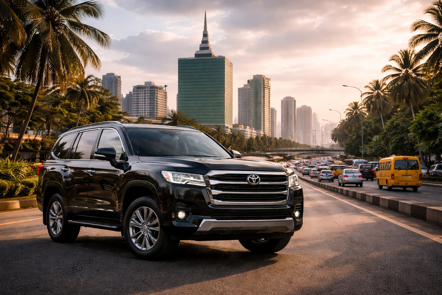 Premium car rental fleet in Lagos